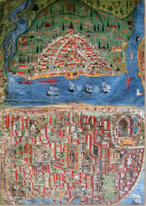 מפת איסטנבול (קונסטנטינופול)