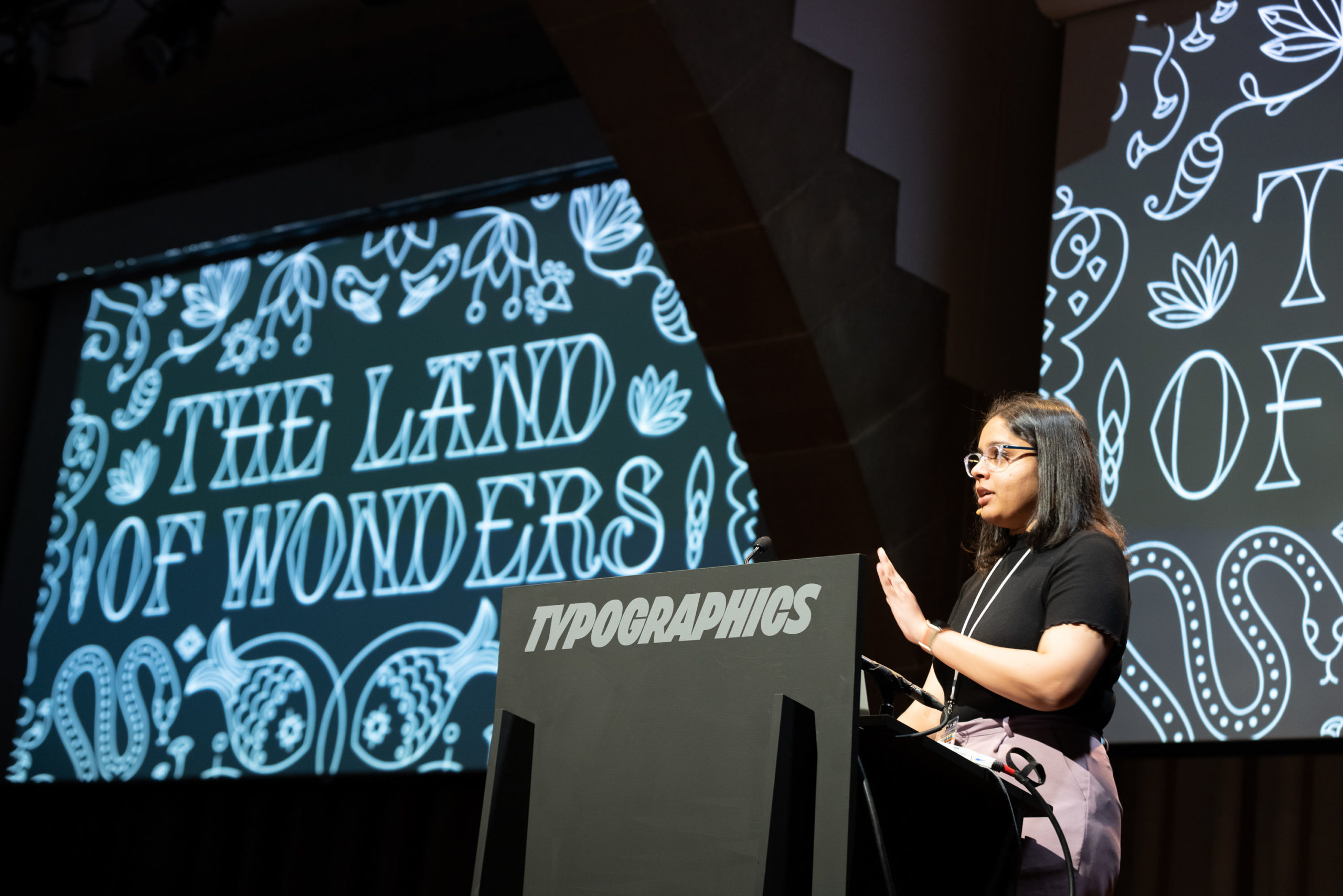 Shivani Parasnis speaks at Typographics 2022 Photo by Marget Long