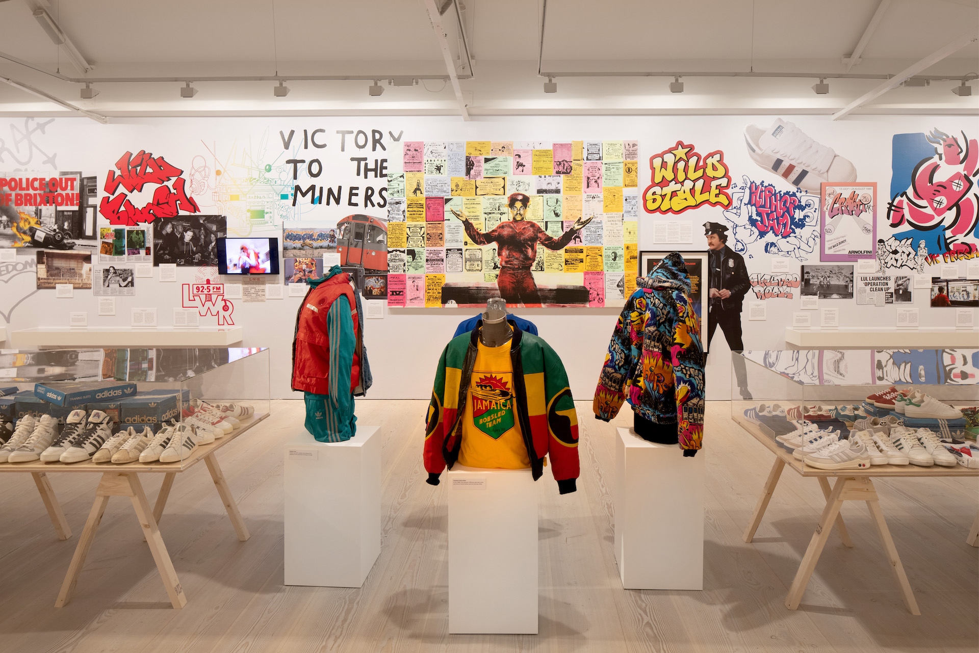 Clothing from the CLAW MONEY archive highlighting the relationship between art and streetwear