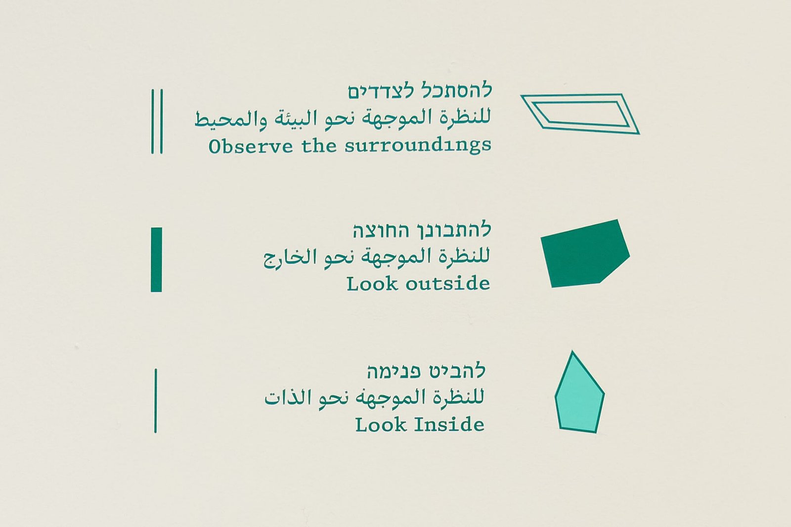 מקרא התערוכה. צילום: טל סולומון ורדי