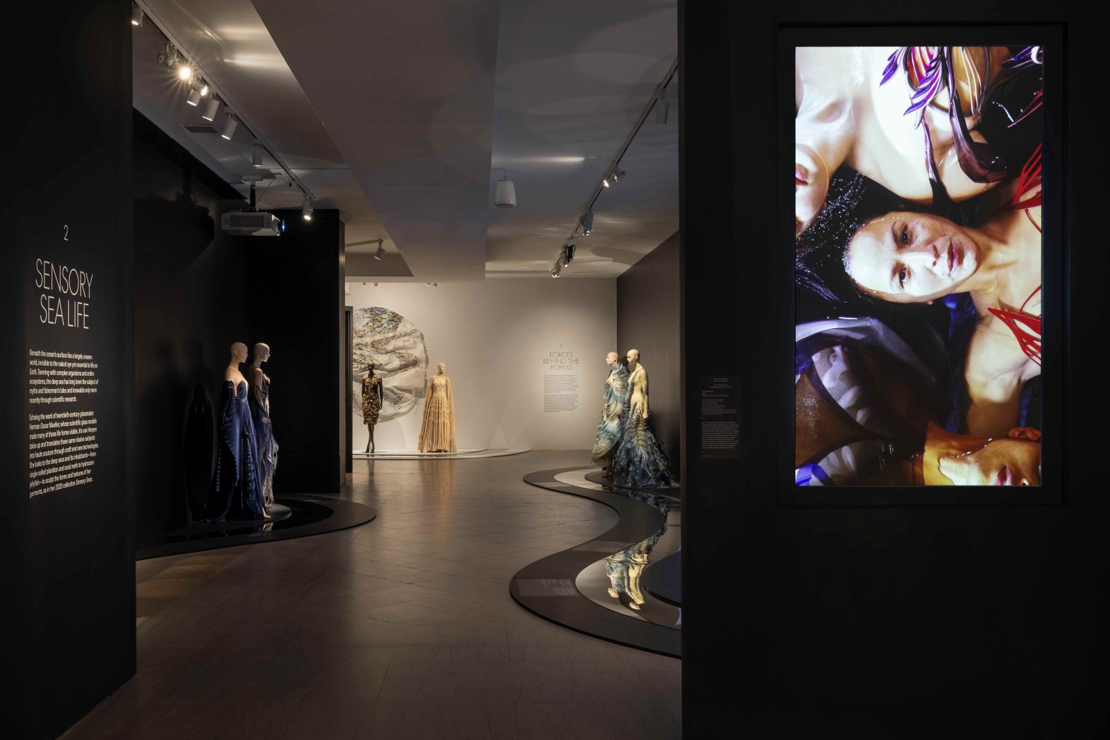 Installation view of Iris van Herpen: Sculpting the Senses, Brooklyn Museum, 2026. Photo: Paula Abreu Pita