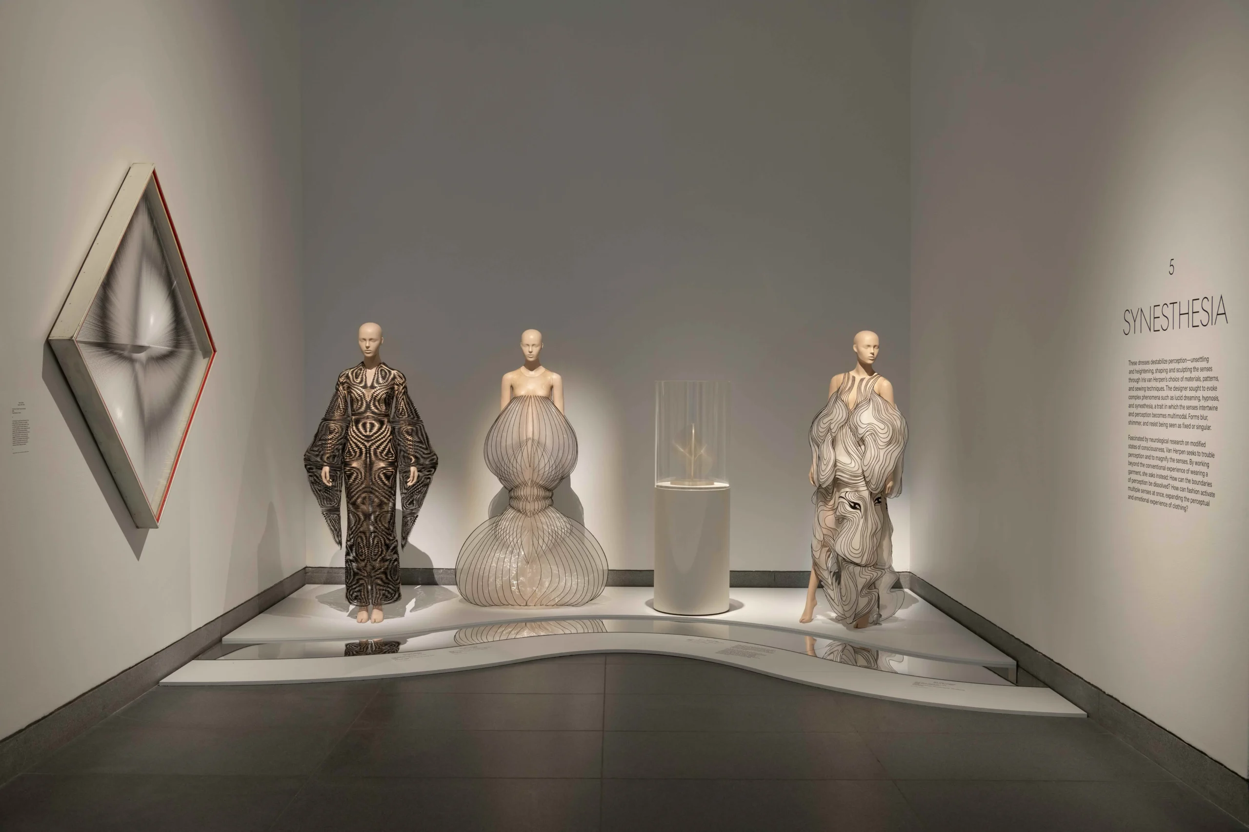 Installation view of Iris van Herpen: Sculpting the Senses, Brooklyn Museum, 2026. Photo: Paula Abreu Pita