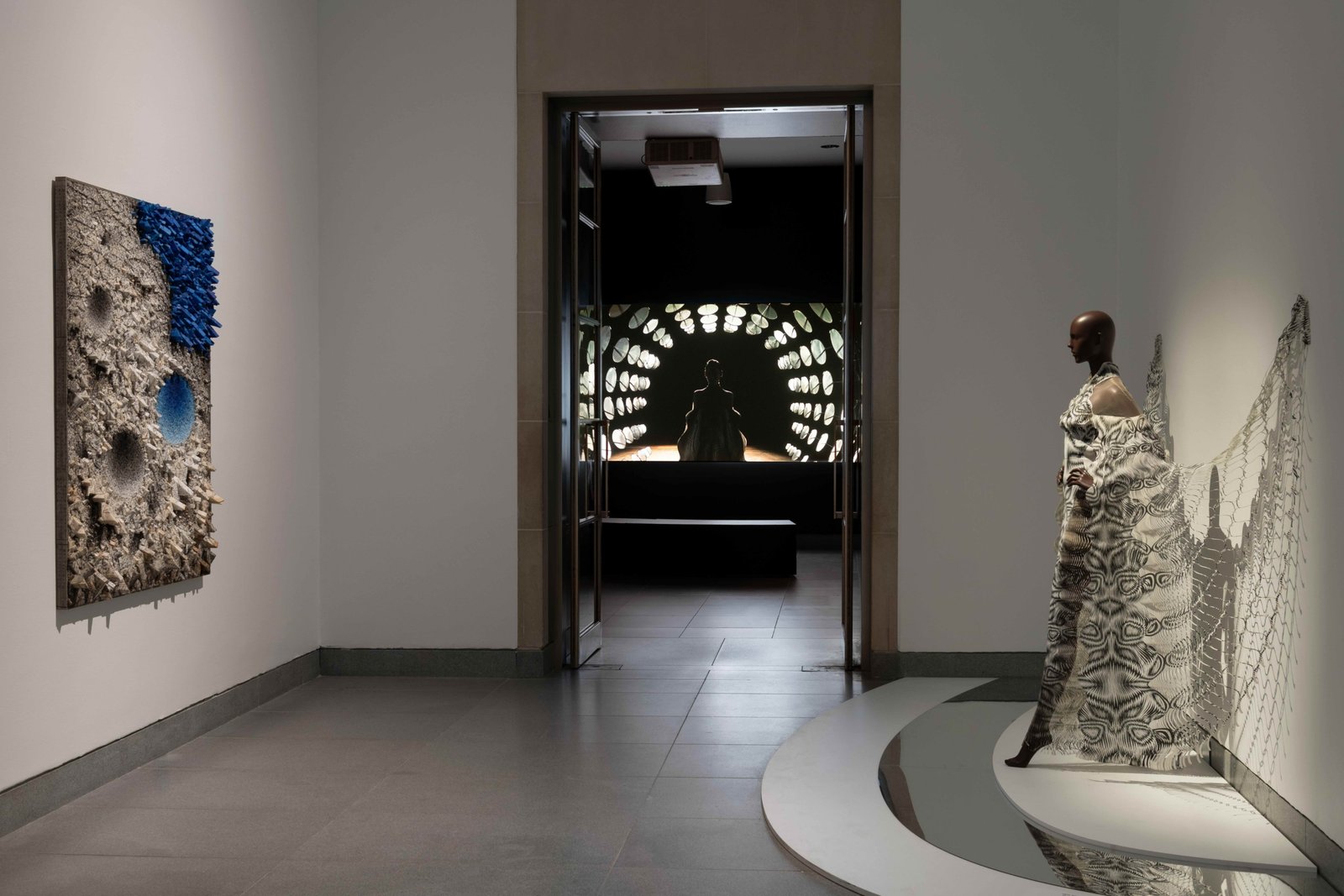 Installation view of Iris van Herpen: Sculpting the Senses, Brooklyn Museum, 2026. Photo: Paula Abreu Pita