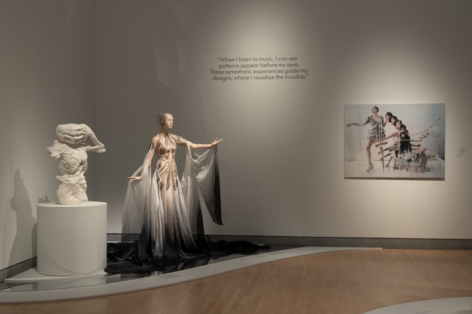 Installation view of Iris van Herpen: Sculpting the Senses, Brooklyn Museum, 2026. Photo: Paula Abreu Pita