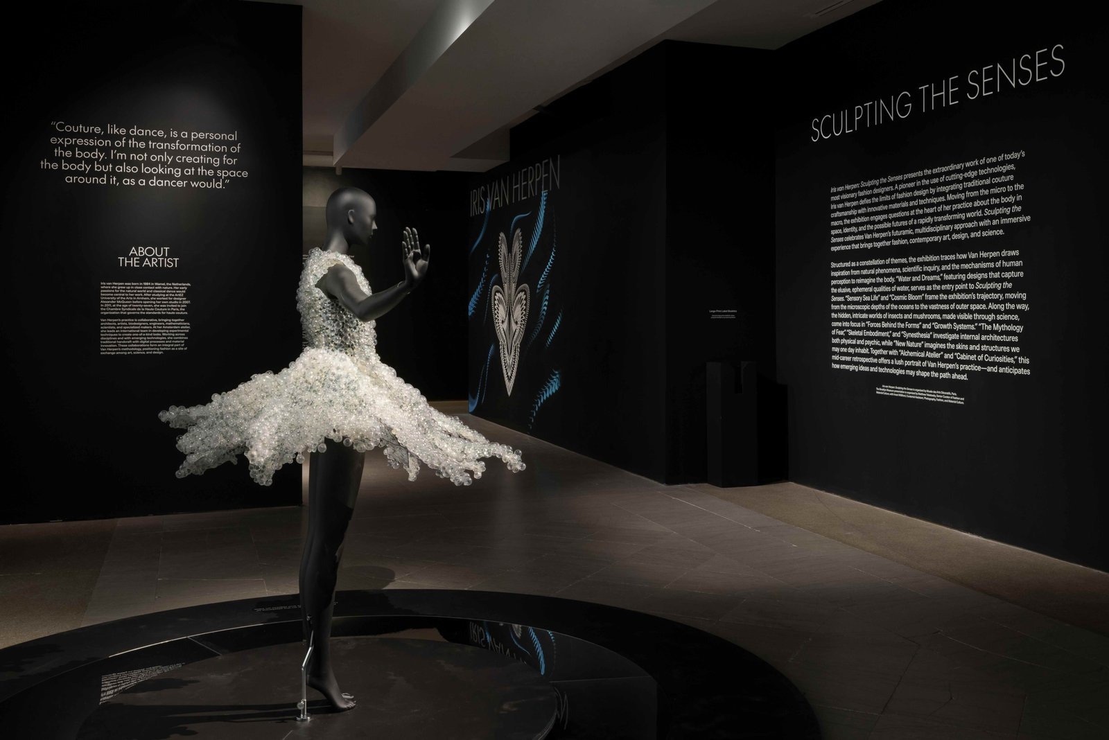 Installation view of Iris van Herpen: Sculpting the Senses, Brooklyn Museum, 2026. Photo: Paula Abreu Pita