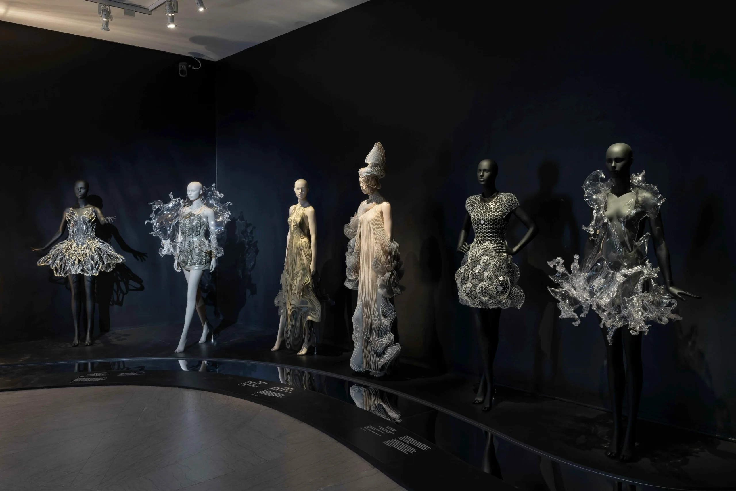 Installation view of Iris van Herpen: Sculpting the Senses, Brooklyn Museum, 2026. Photo: Paula Abreu Pita